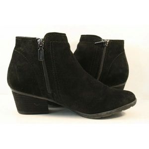 Blondo Black Suede Side Zip Ankle Booties Womens Size US 7.5M